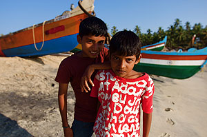 boys on beach